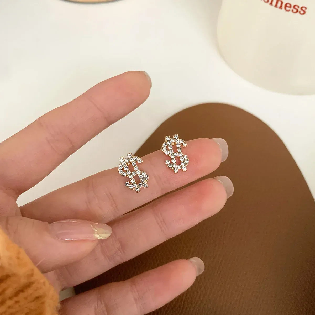 KissICON Kissicon Dollar Symbol Crystal Stud Earring – Sparkle