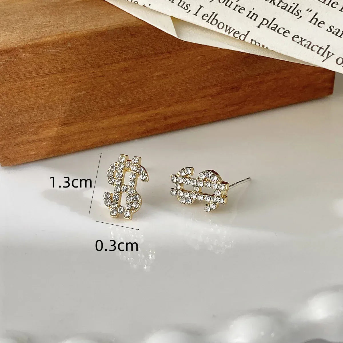KissICON Kissicon Dollar Symbol Crystal Stud Earring – Sparkle