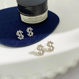 KissICON Kissicon Dollar Symbol Crystal Stud Earring – Sparkle