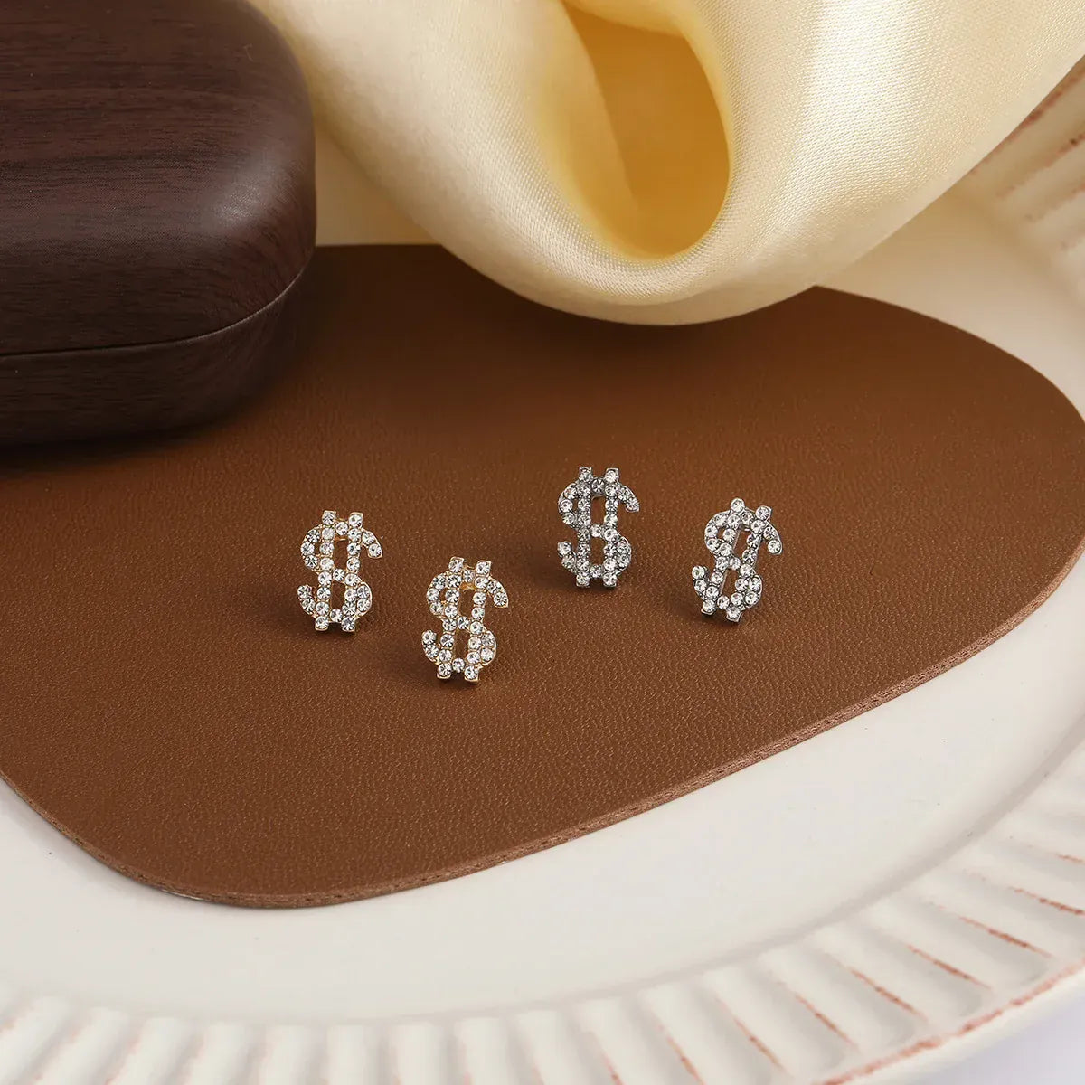 KissICON Kissicon Dollar Symbol Crystal Stud Earring – Sparkle