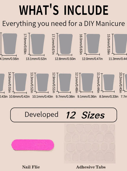 KissICON KissIcon Duckbill Pink Leopard Fake Nails Full Cover