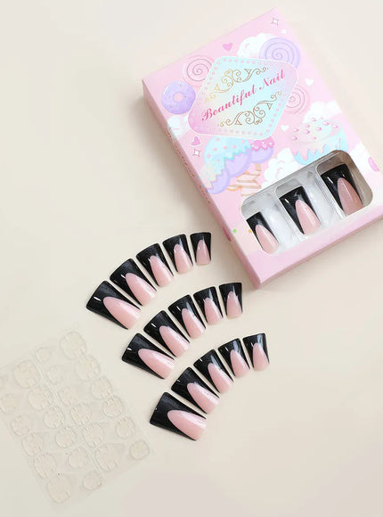 KissICON KissIcon Duckbill Pink Leopard Fake Nails Full Cover