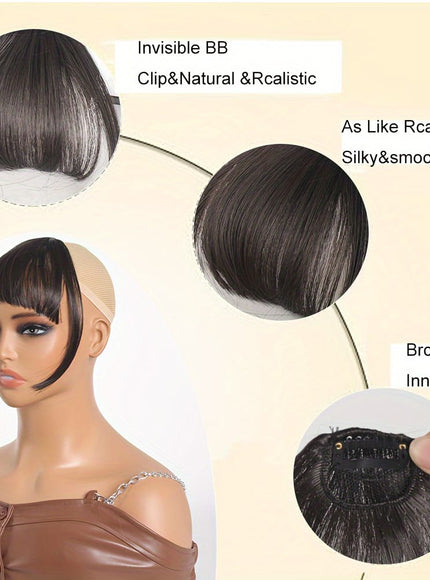 KissICON KissIcon Easy Clip-In Wispy Bangs - Natural Look