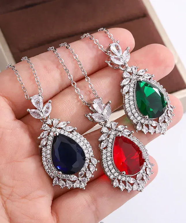 KissICON KissIcon Elegant 925 Silver Plated Necklace- Zircon Pendant