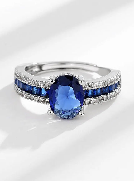 KissICON Kissicon Elegant Blue Zircon Ring – Fashionable