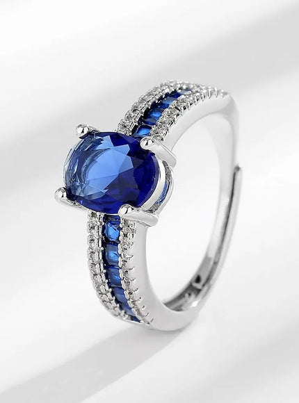 KissICON Kissicon Elegant Blue Zircon Ring – Fashionable