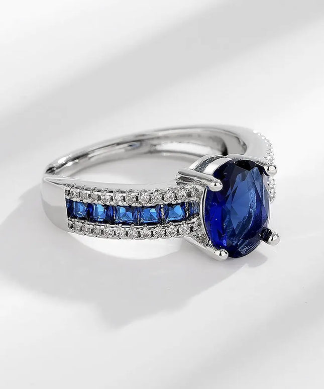 KissICON Kissicon Elegant Blue Zircon Ring – Fashionable