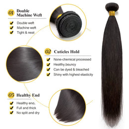 KissICON KissIcon Elegant Straight Hair Bundles - Double Weft