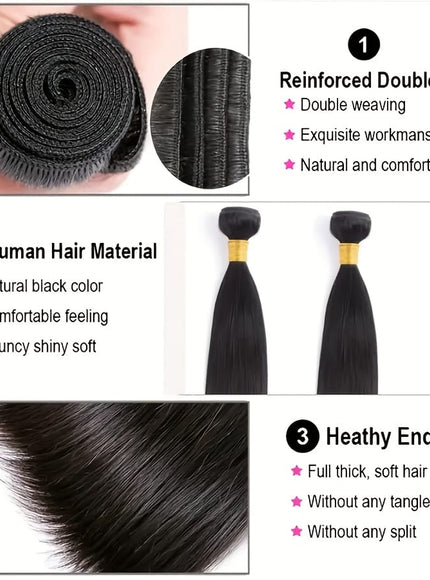 KissICON KissIcon Elegant Straight Hair Bundles - Double Weft
