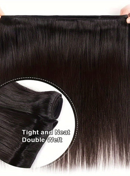 KissICON KissIcon Elegant Straight Human Hair Bundles - Double
