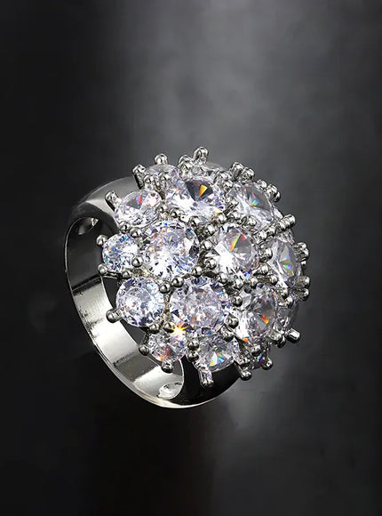 KissICON KissIcon Eternity Wedding Rings For Women Silver CZ Jewelry