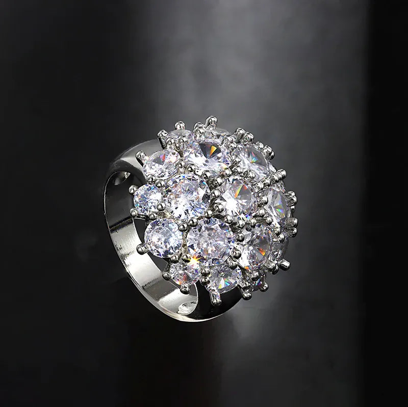 KissICON KissIcon Eternity Wedding Rings For Women Silver CZ Jewelry