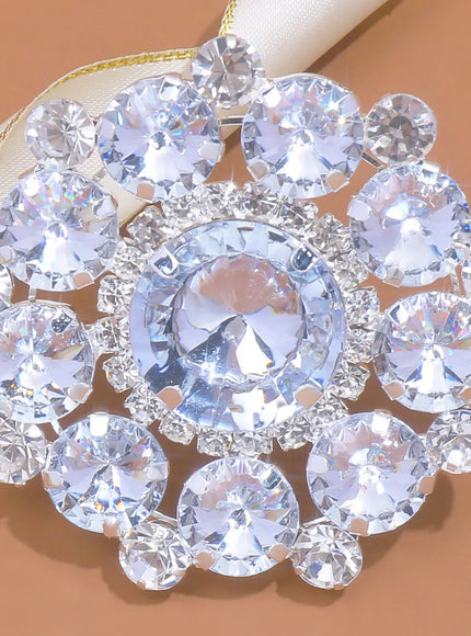 KissICON Kissicon Exaggerated Rhinestone Flower Ring – Big Crystal
