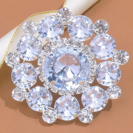 KissICON Kissicon Exaggerated Rhinestone Flower Ring – Big Crystal
