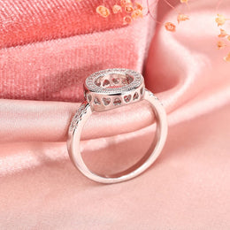 KissICON KissIcon Excellent Round Zircon Ring - AAAA Crystal Inlaid