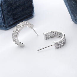 KissICON KissIcon Exquisite 925 Silver Plated Earrings -Zircon Shine