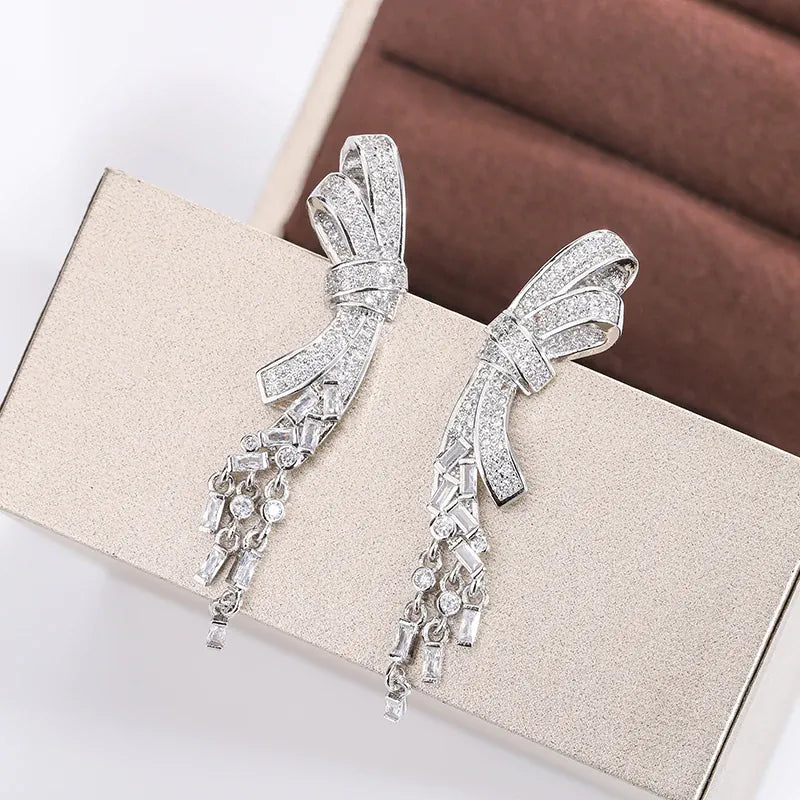 KissICON KissIcon Exquisite Silver Plated Butterfly Earrings Zircon