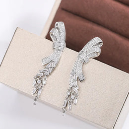KissICON KissIcon Exquisite Silver Plated Butterfly Earrings Zircon