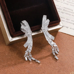 KissICON KissIcon Exquisite Silver Plated Butterfly Earrings Zircon