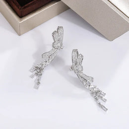 KissICON KissIcon Exquisite Silver Plated Butterfly Earrings Zircon