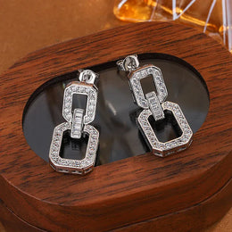 KissICON KissIcon Exquisite White Zircon Earrings - Wedding Gift