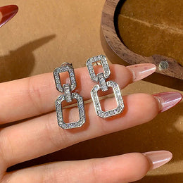 KissICON KissIcon Exquisite White Zircon Earrings - Wedding Gift