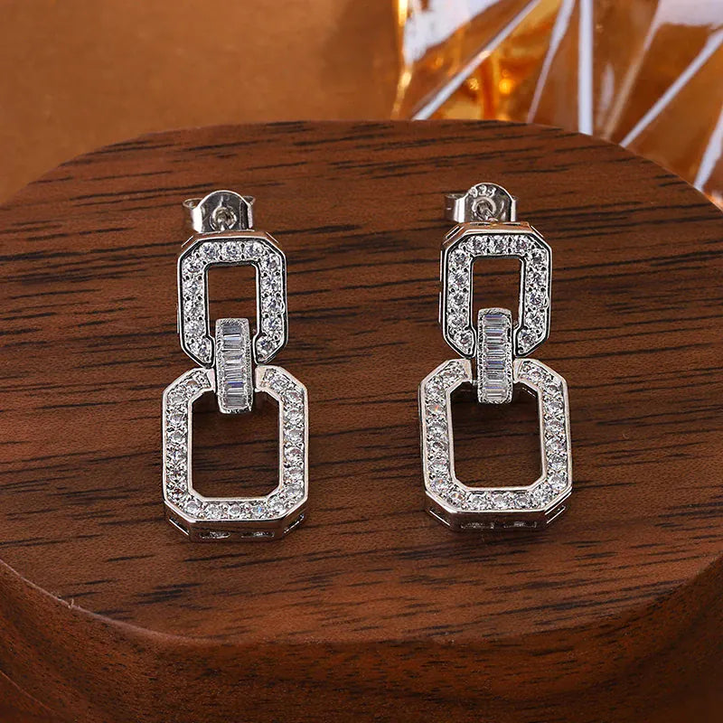 KissICON KissIcon Exquisite White Zircon Earrings - Wedding Gift