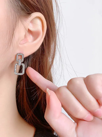 KissICON KissIcon Exquisite White Zircon Earrings - Wedding Gift