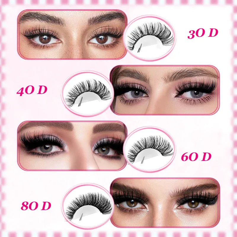 KissICON KissIcon Eyelashes Set 9-16mm - Mixed With Applicators
