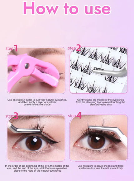 KissICON KissIcon False Eyelashes 10-12mm C Curl - Self