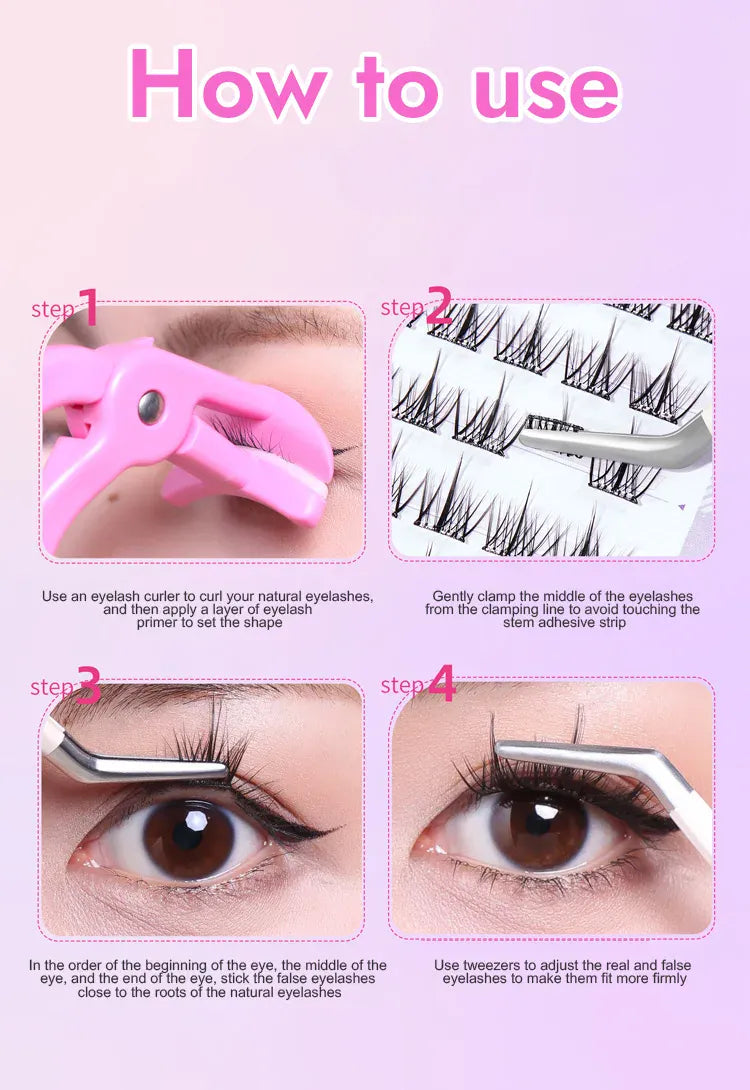 KissICON KissIcon False Eyelashes 10-12mm C Curl - Self