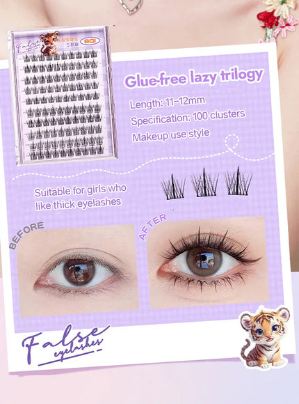 KissICON KissIcon False Eyelashes 10-12mm C Curl - Self