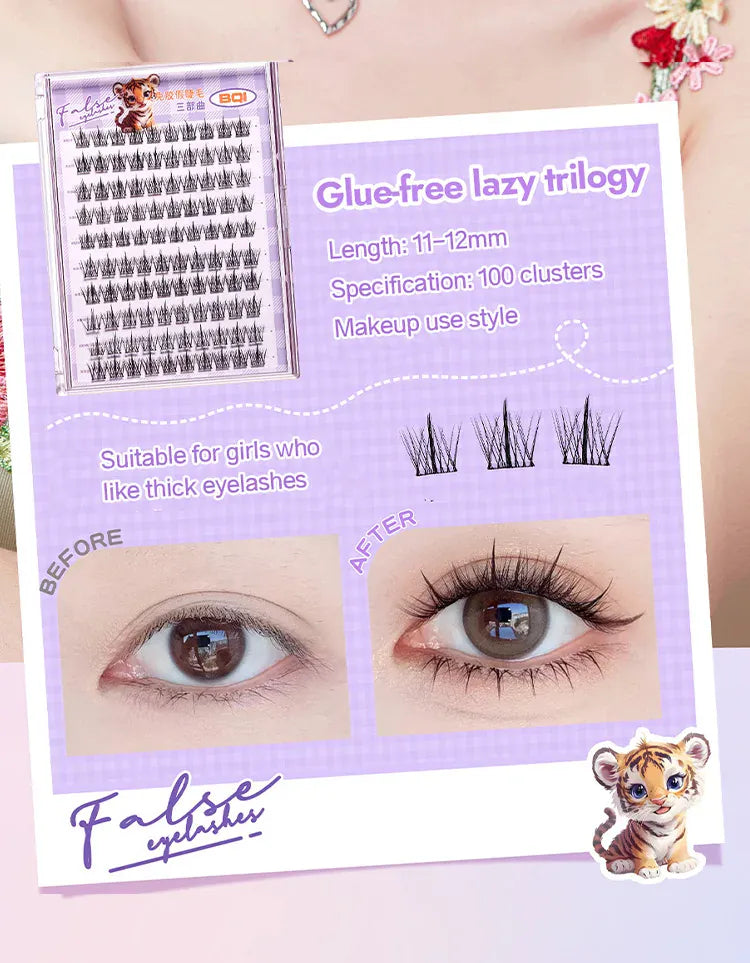 KissICON KissIcon False Eyelashes 10-12mm C Curl - Self