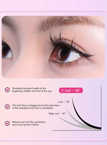 KissICON KissIcon False Eyelashes 10-12mm C Curl - Self