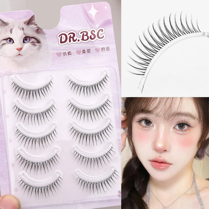KissIcon False Eyelashes Anime Strip Lashes - Natural