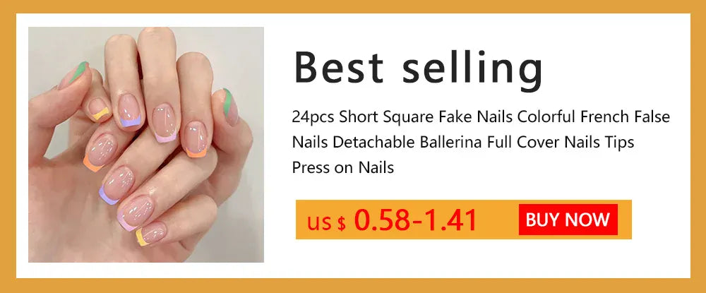 KissICON KissIcon False Nail Full Cover Pink Glitter Nails
