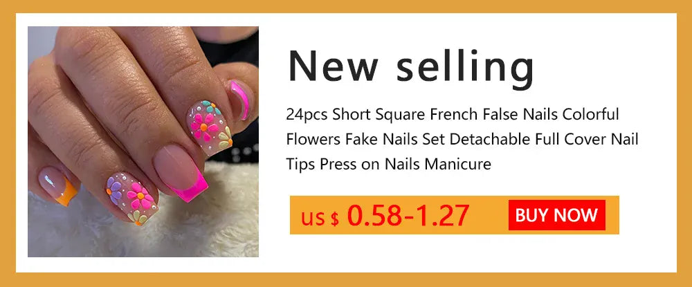 KissICON KissIcon False Nail Full Cover Pink Glitter Nails