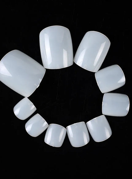 KissICON KissIcon False Toe Nails 100Pcs Natural White Clear