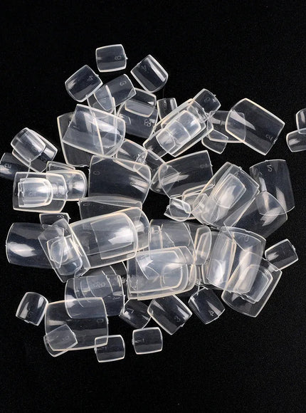 KissICON KissIcon False Toe Nails 100Pcs Natural White Clear