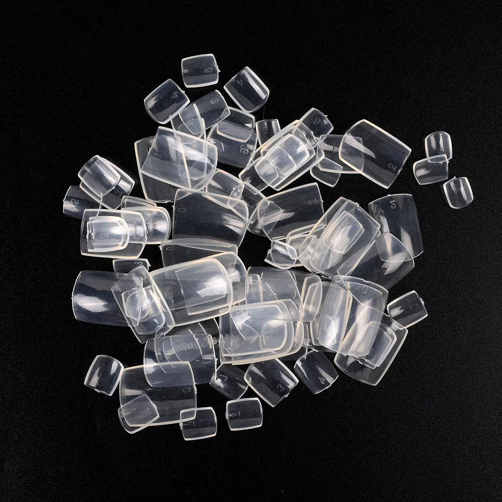 KissICON KissIcon False Toe Nails 100Pcs Natural White Clear