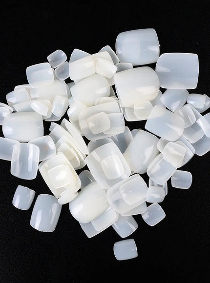 KissICON KissIcon False Toe Nails 100Pcs Natural White Clear