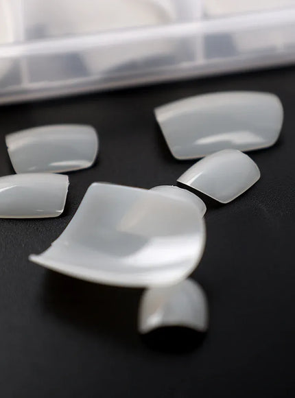 KissICON KissIcon False Toe Nails 100Pcs Natural White Clear