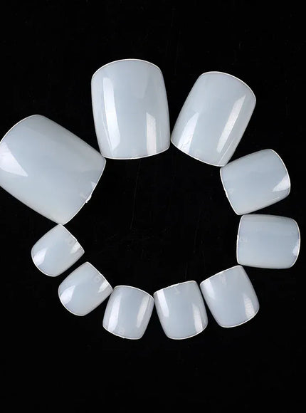 KissICON KissIcon False Toe Nails 100Pcs Natural White Clear
