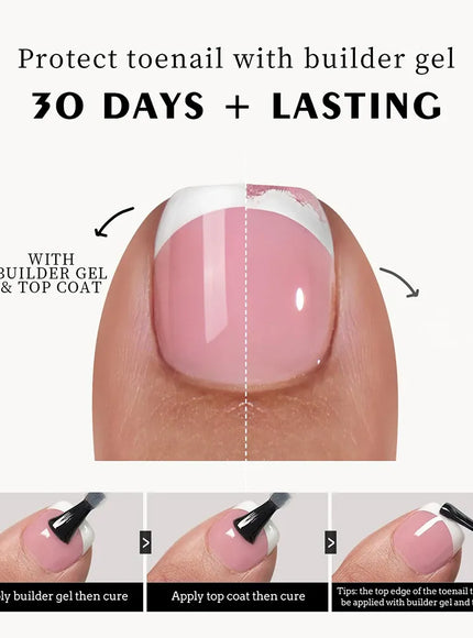 KissICON KissIcon False Toe Nails - French Nude Pink