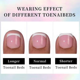KissICON KissIcon False Toe Nails - French Nude Pink