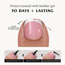 KissICON KissIcon False Toe Nails - French Nude Pink