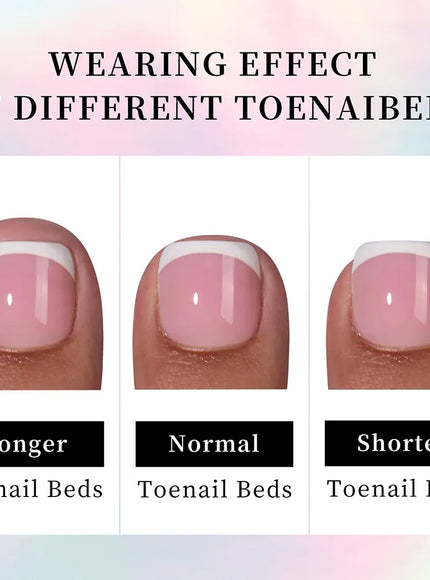 KissICON KissIcon False Toe Nails - French Nude Pink