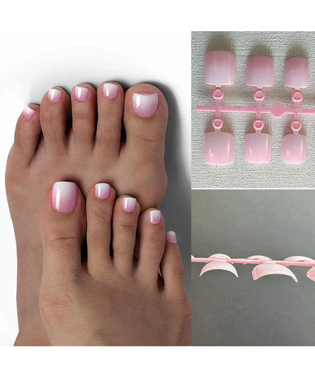 KissICON KissIcon False Toe Nails - French Nude Pink