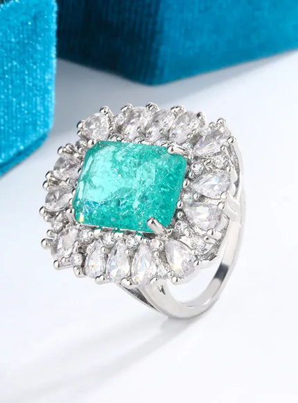 KissICON KissIcon Fashion Luxury Blue Zirconia Ring - Bridal Gift