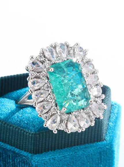 KissICON KissIcon Fashion Luxury Blue Zirconia Ring - Bridal Gift